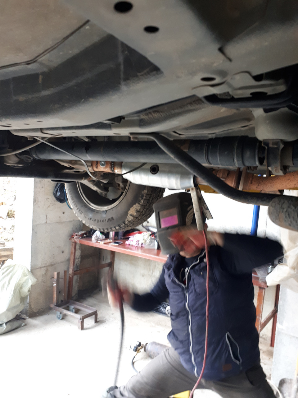 Частичная приварка нового катализатора. — Honda Element