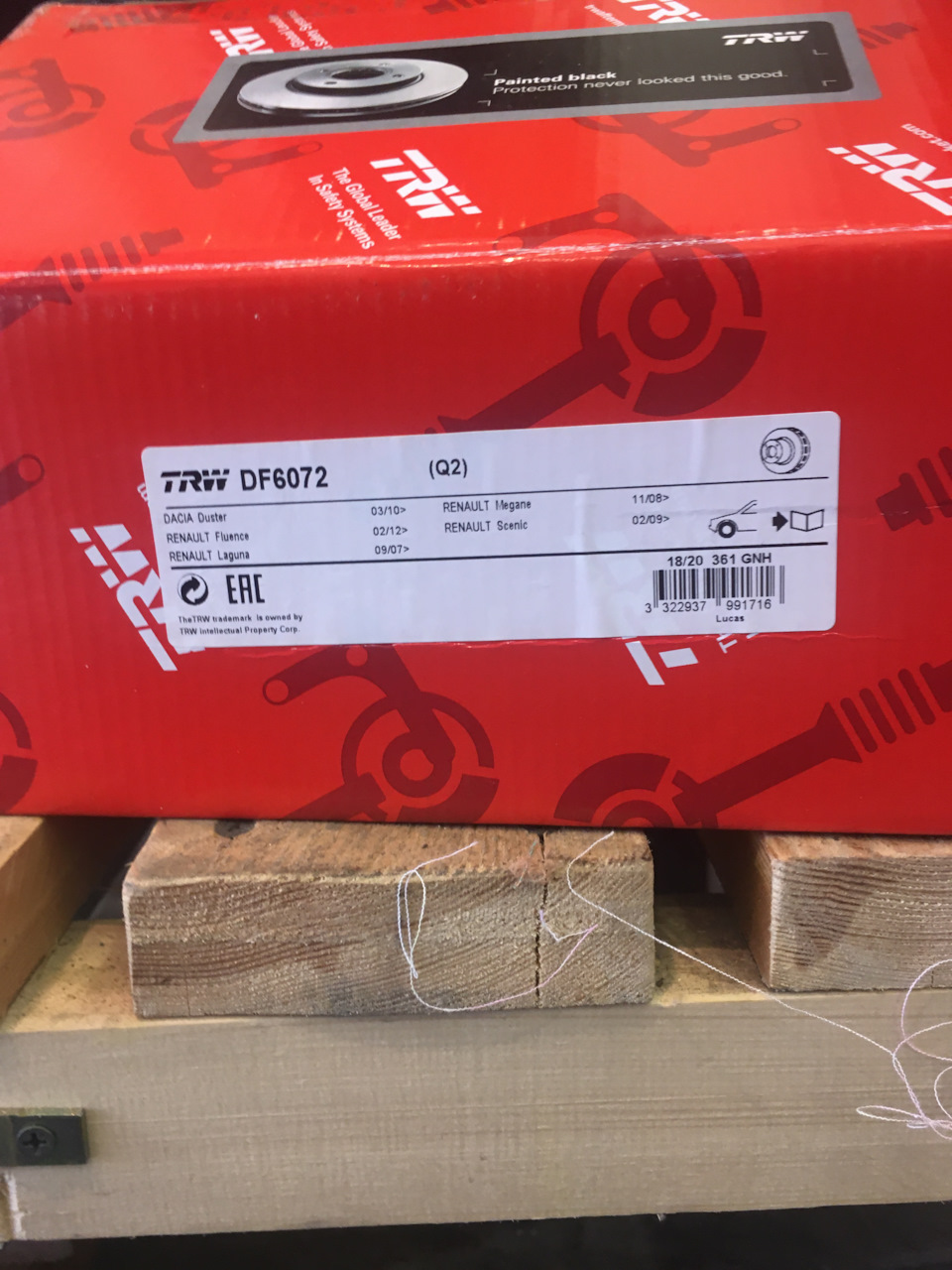 DF6072 Тормозной диск для RENAULT, DACIA, NISSAN TRW | Запчасти на DRIVE2