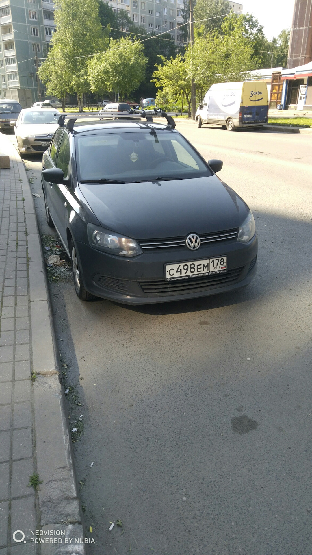Багажник на крышу. — Volkswagen Polo Sedan, 1,6 л., 2015 года ...