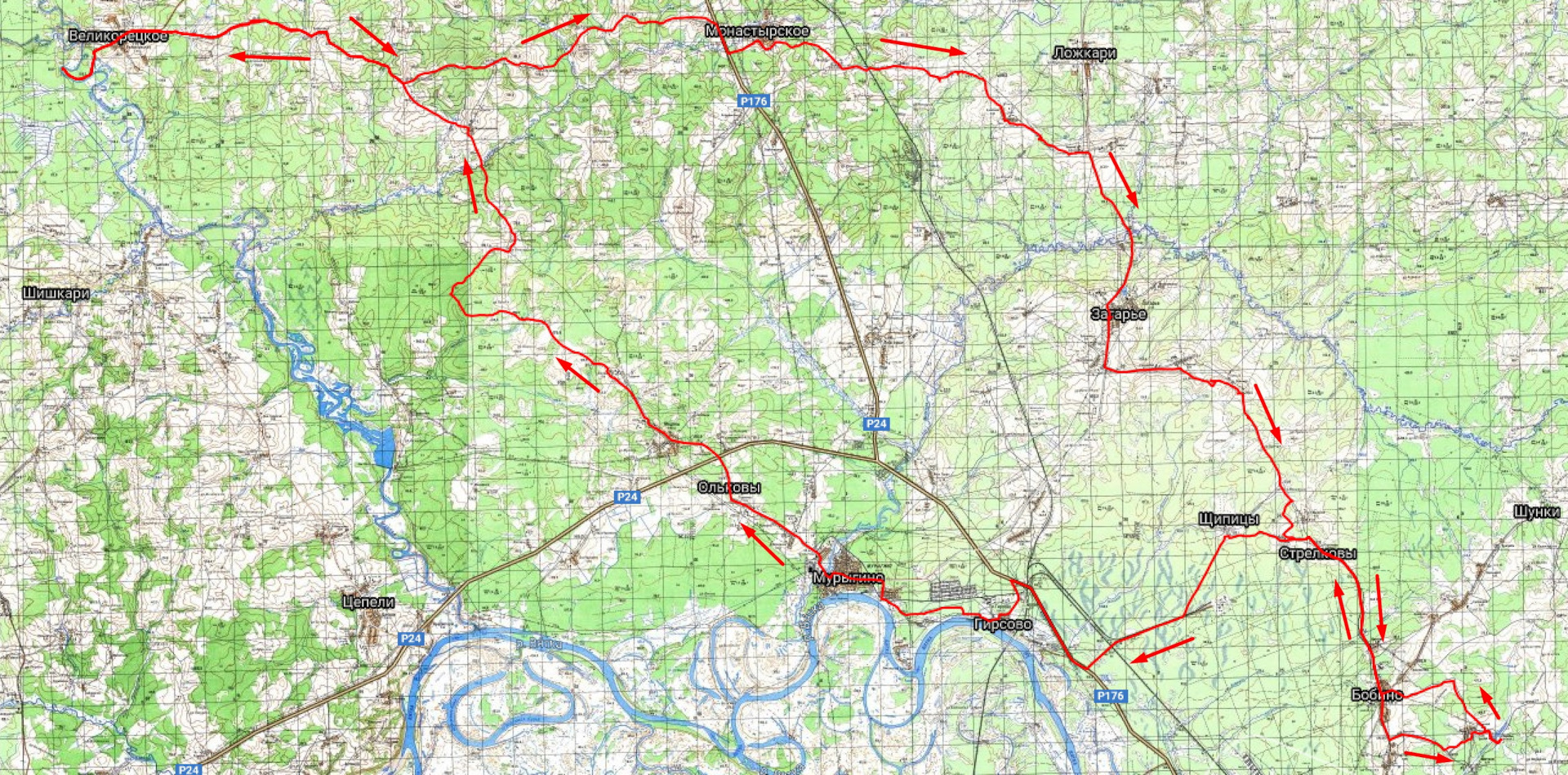 Карта маршрута великорецкий крестный ход