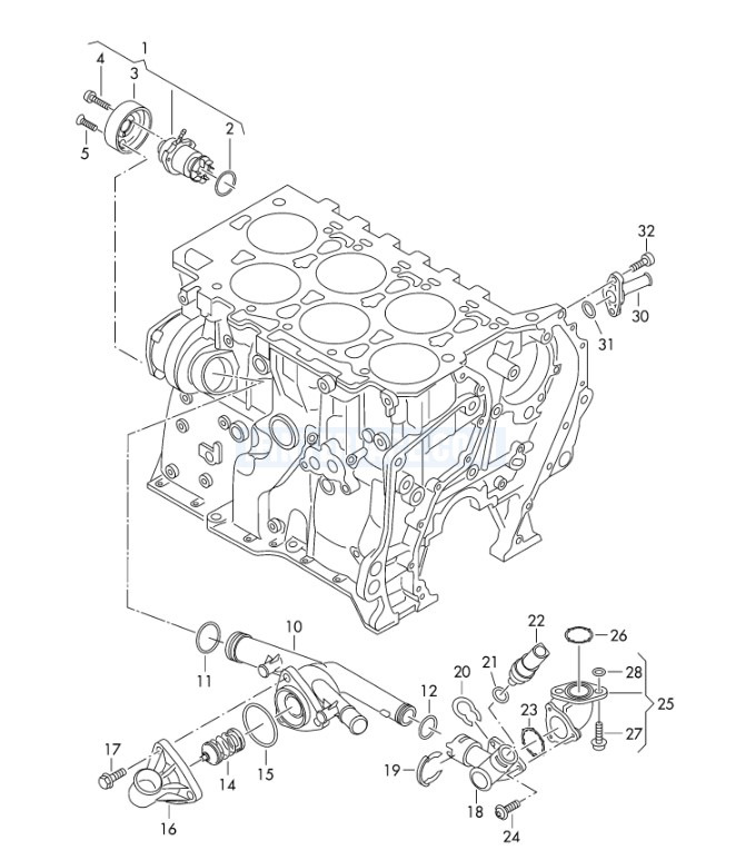 Помпа и термостат (FAQ Teramont) — DRIVE2