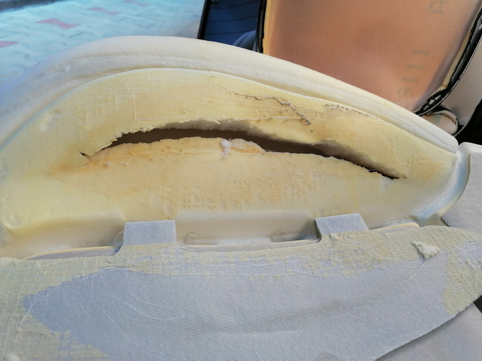 Ремонт паралона водительского сидения. — Opel Astra J, 1,6 л, 2011 года ...