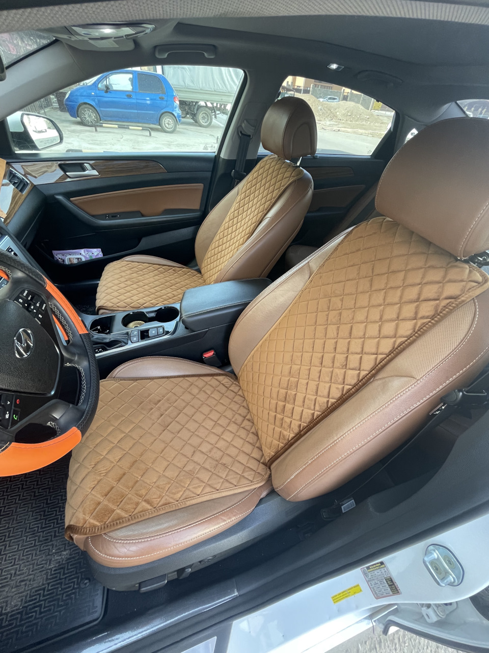 Чехлы накидки на передние сидения фирмы Трокот — Hyundai Sonata VII (LF ...