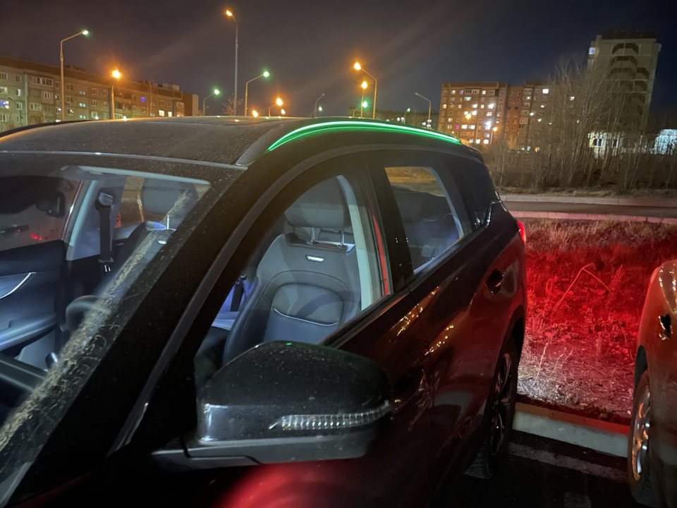 Рейлинги на крыше с "Подсветкой" — Chery Tiggo 7 Pro Max, 1,6 л, 2023 ...