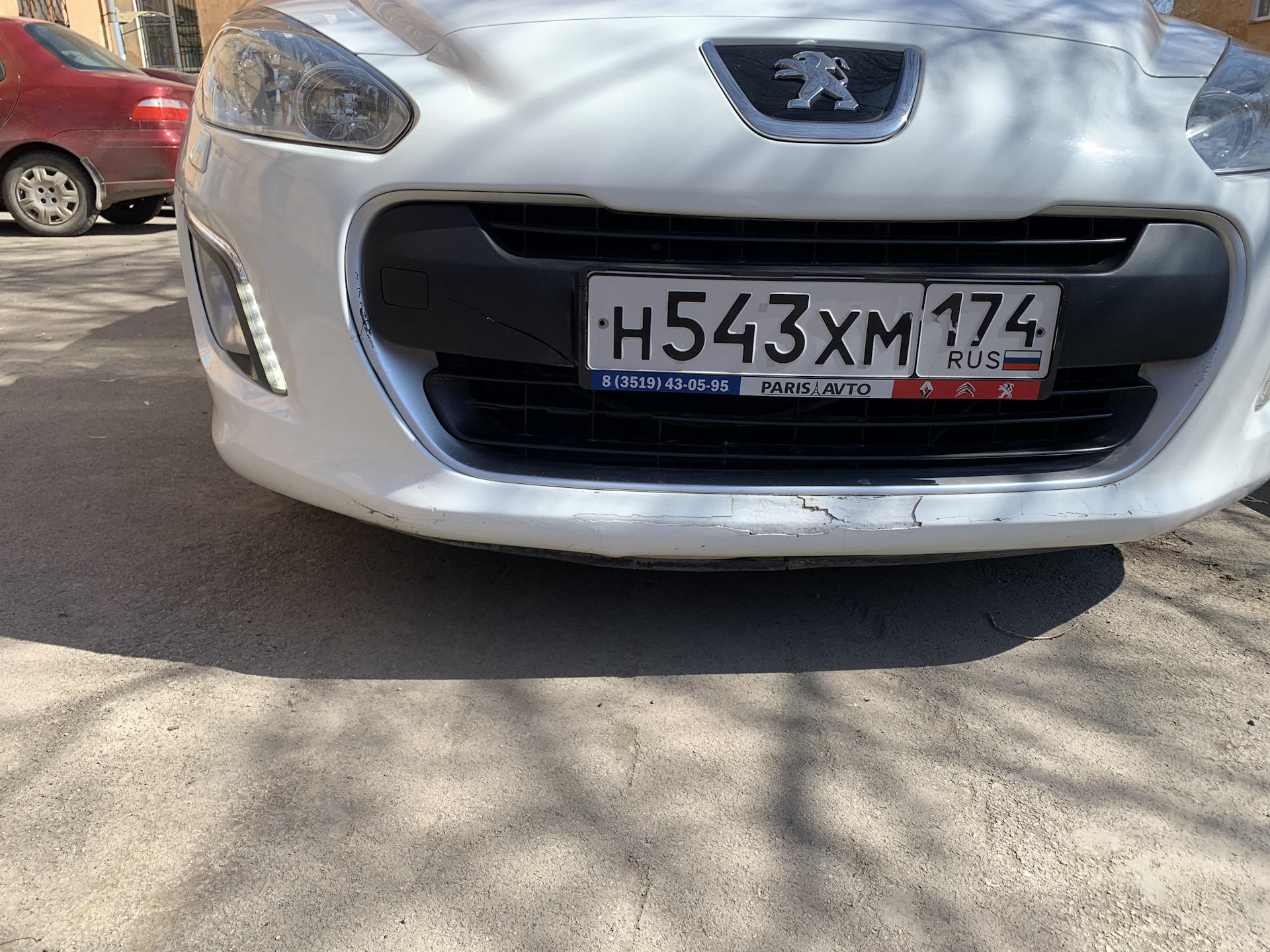 Восстановление, покраска и замена пластика переднего бампера. — Peugeot 308  (1G), 1,6 л, 2012 года | кузовной ремонт | DRIVE2