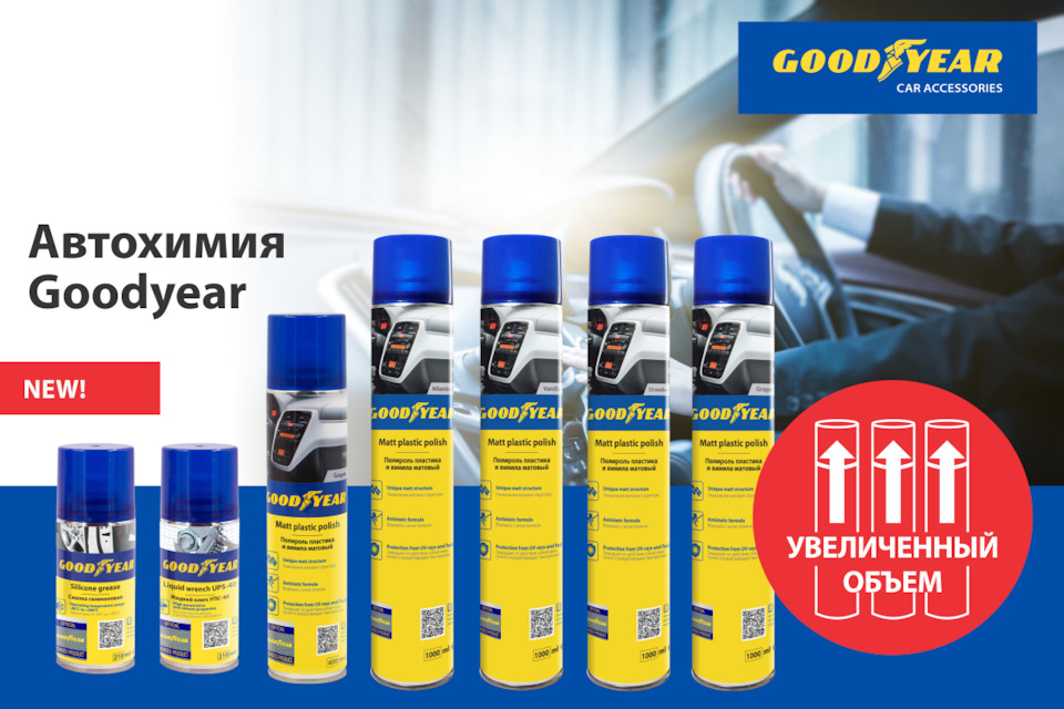 Автохимия Goodyear теперь в новых объемах! — Goodyear Car Accessories