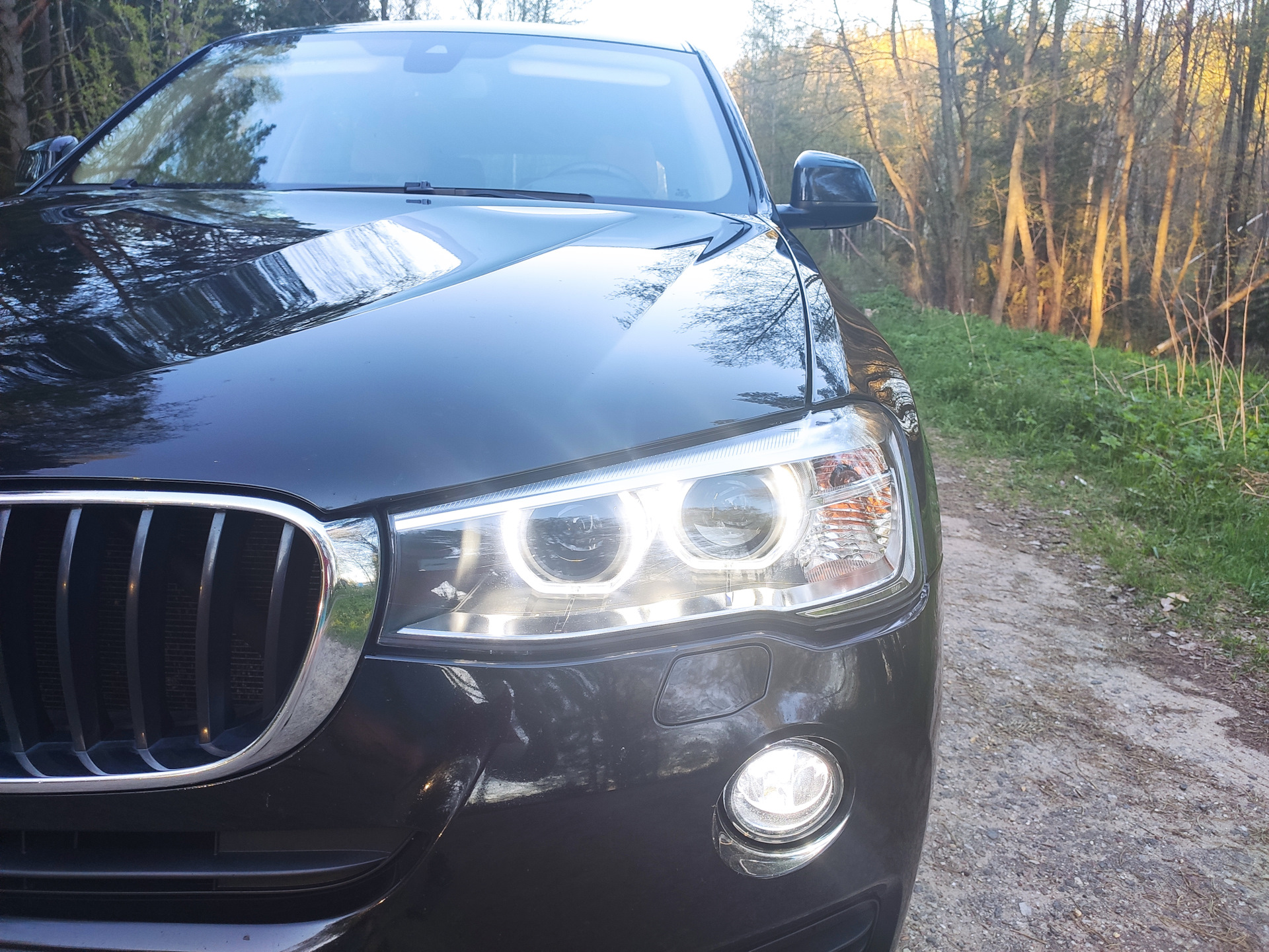 Замена ламп противотуманных фар — BMW X3 (F25), 2 л, 2015 года ...