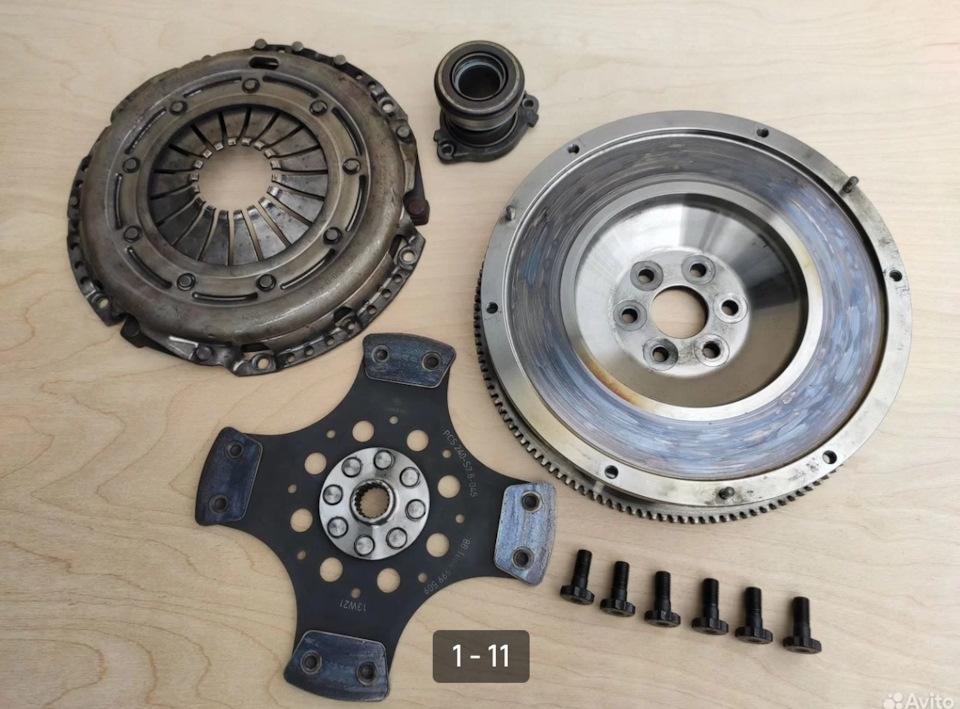 Комплект болтов маховика ARP, одномассовый маховик Ttv-r, 4 лепестковая керамика Saсhs performans, усиленная корзина sachs performans(увы она с трещиной на нажимном диске) — Opel Astra H OPC