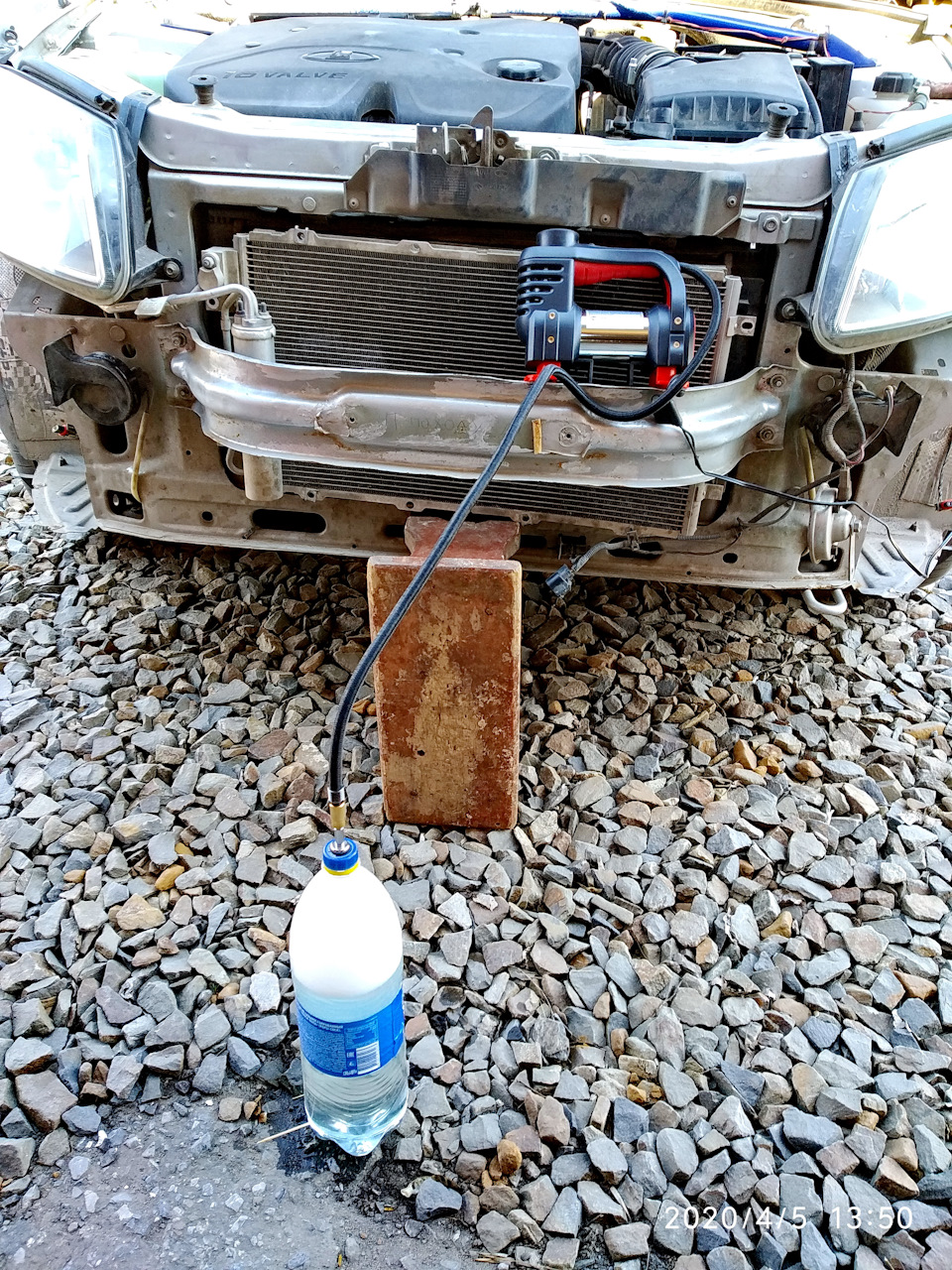 Чистка сот радиаторов кондея и охл. двигателя. — Lada Гранта лифтбек, 1 ...