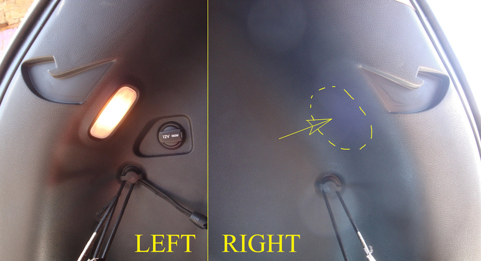 Штатно плафон расположен только слева, сделаю симметрично справа! — Hyundai Tucson (TL)