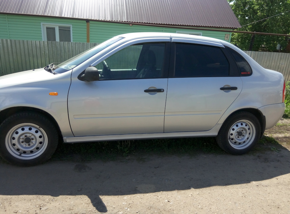 накладки на пороги в цвет кузова — Lada Калина седан, 1,6 л, 2007 года ...