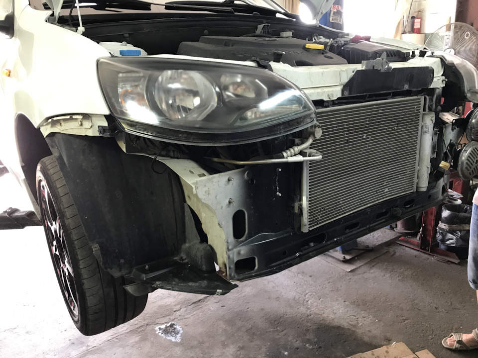 Установка усилителя бампера — Lada Калина Спорт (2G), 1,6 л, 2017 года ...