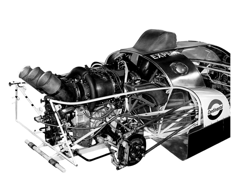 Размещение турбины Continental TS325-1 на шасси Howmet TX.