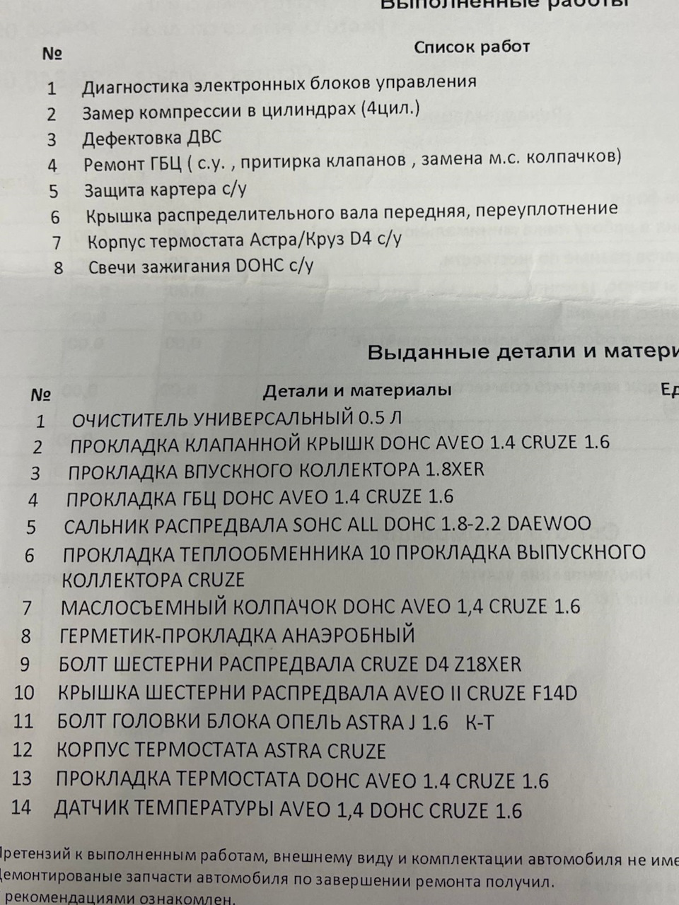 Прогар прокладки ГБЦ — Chevrolet Orlando (1G), 1,8 л, 2013 года | визит ...