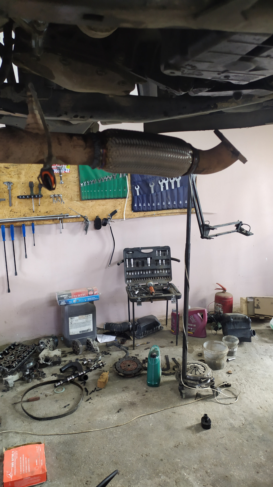 Реставрация рулевой рейки и замена гофры глушителя — Opel Astra H, 1,6 ...