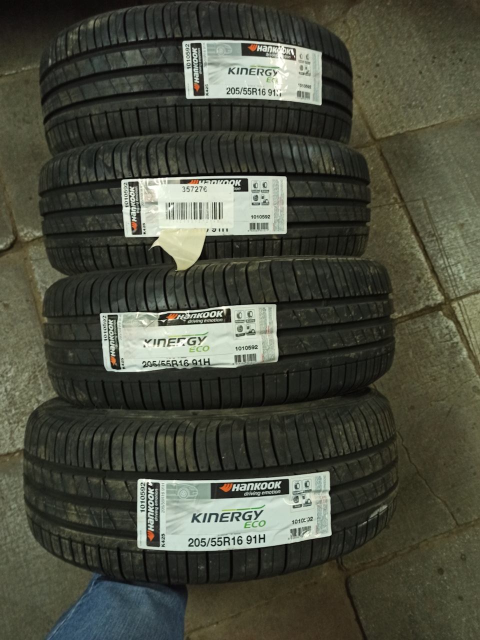 1010592 Автошина R16 205/55 Hankook K425 Optimo Kinergy Eco 91H (лето ...