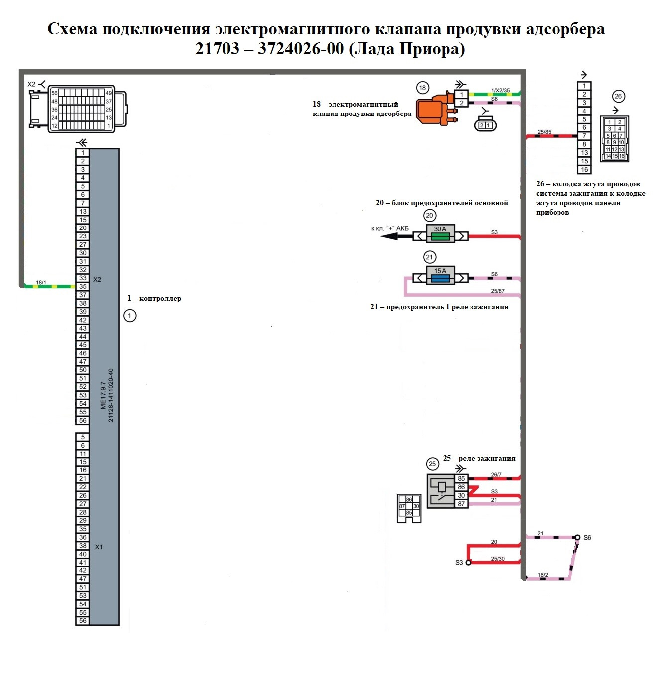 Схема подключения электромагнитного клапана