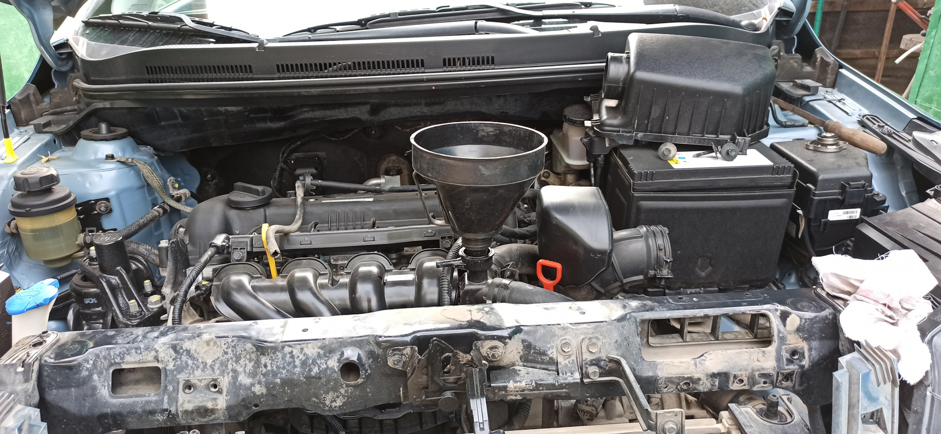 Замена антифриза - KIA Rio (3G), 1,6 л, 2016 года плановое ТО DRIVE2
