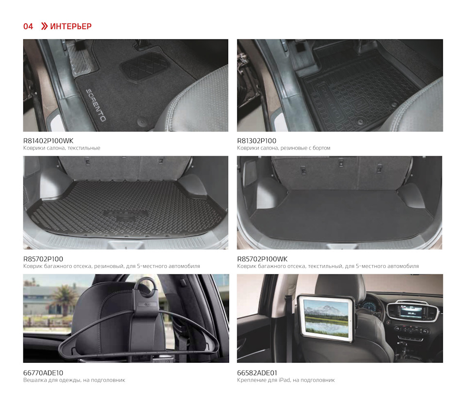 Фото в бортжурнале KIA Sorento (2G). Запчасти на фото: R81402P100WK, R85702P100, R81302P100, 66582ADE01