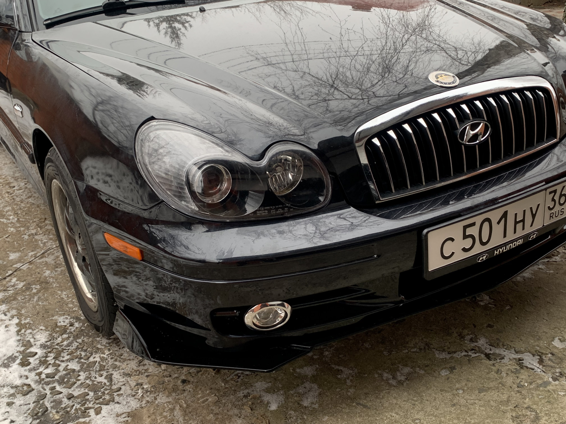 Sonata ef молдинги переднего бампера — Hyundai Sonata IV (EF), 3 л ...