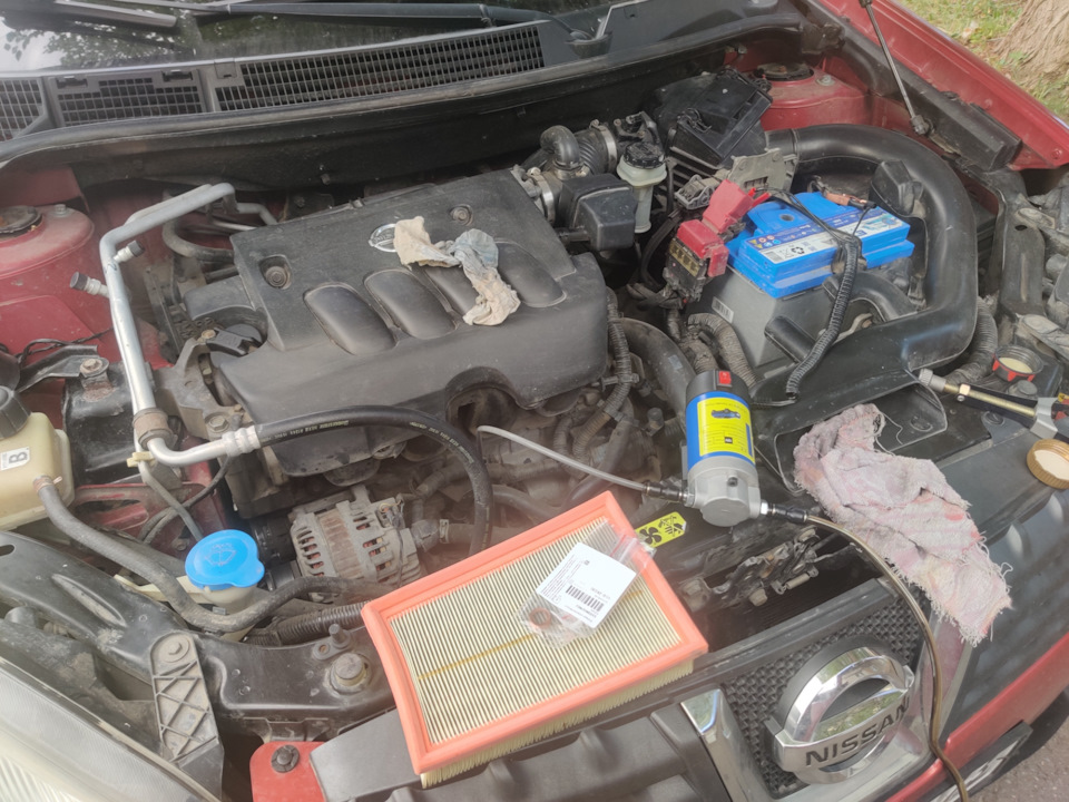 Очередная замена масла плюс лубовь — Nissan Qashqai (1G), 2 л, 2008 ...
