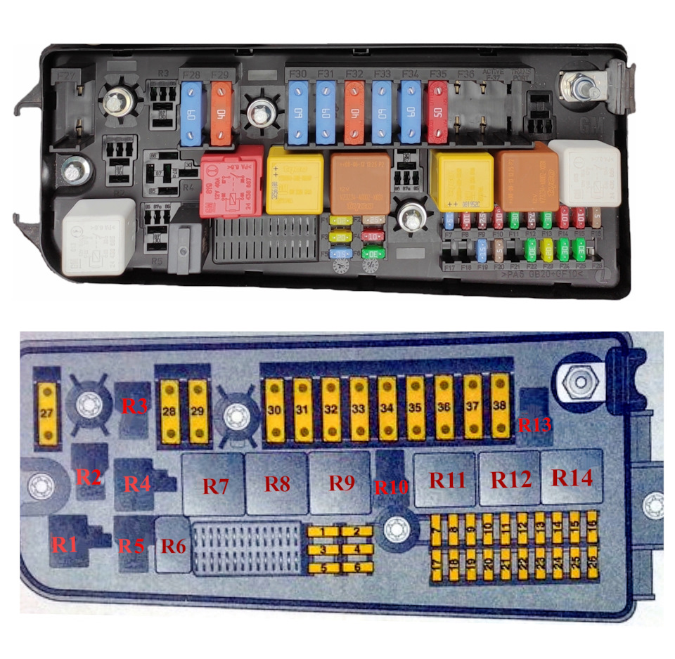 Схема предохранителей опель вектра с 2008