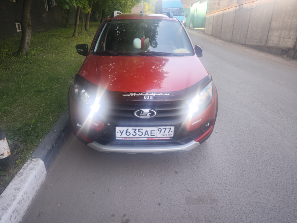 Светодиоды в ДХО/Габариты. — Lada Гранта Cross, 1,6 л, 2022 года ...