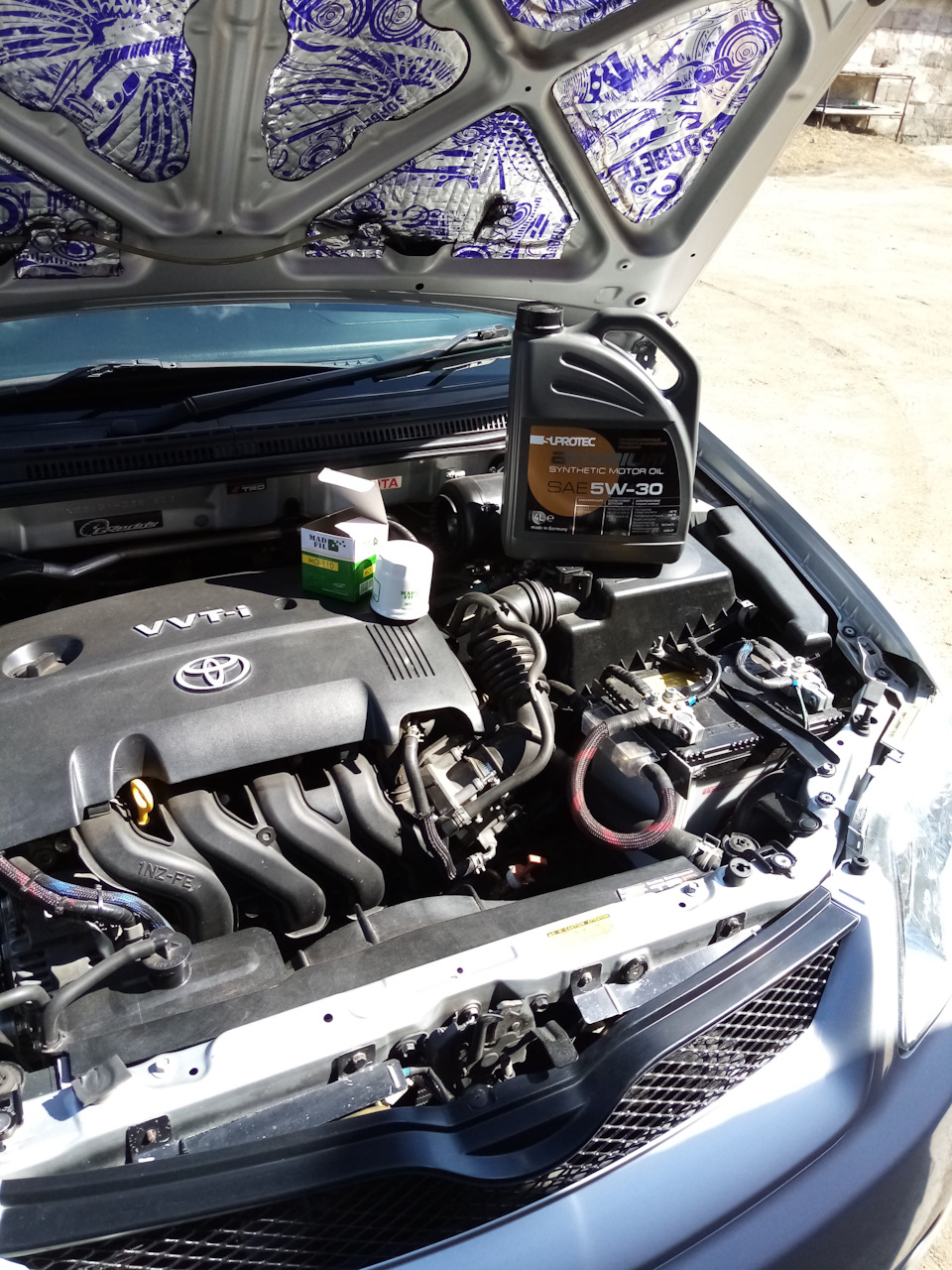 Замена моторное масло Супротек 5W-30, 4 литра — Toyota Corolla Fielder ...