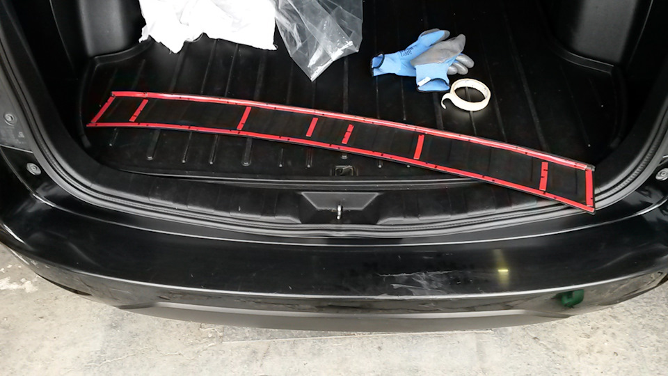 Накладка на задний бампер — Subaru Forester (SH), 2 л, 2008 года ...