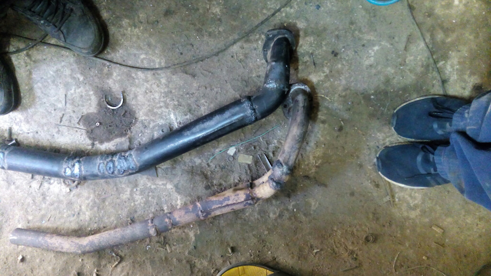 Custom выхлоп 4-1 на классику (Типа Шнива) — Lada 2107, 1,5 л, 1996 ...