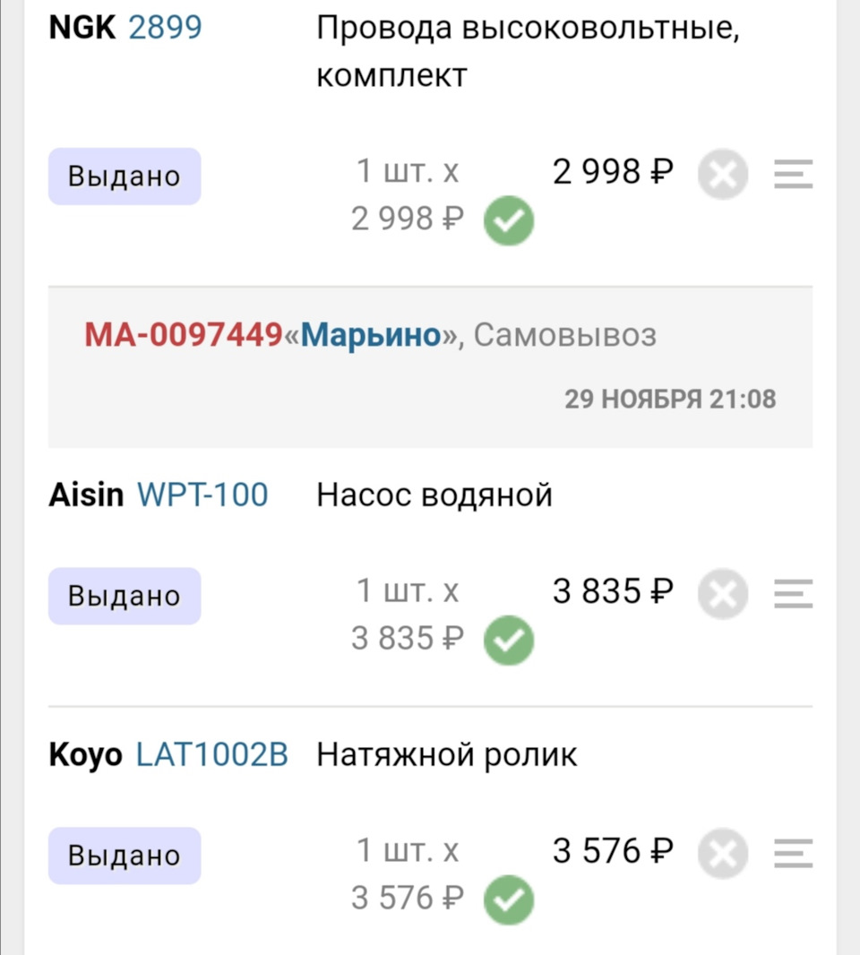 WPT100 Помпы охлаждения AISIN | Запчасти на DRIVE2