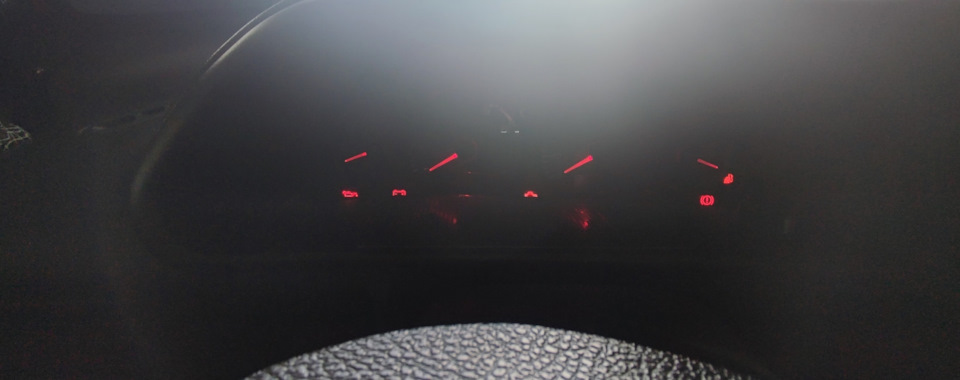 Приборная панель с двухканальным плавным розжигом, тест стрелок ...