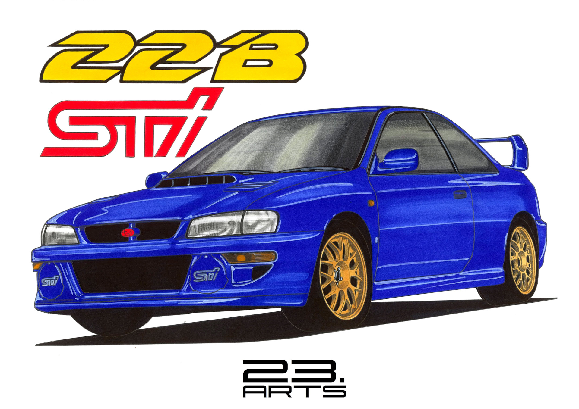 Subaru Impreza 22b рисунок