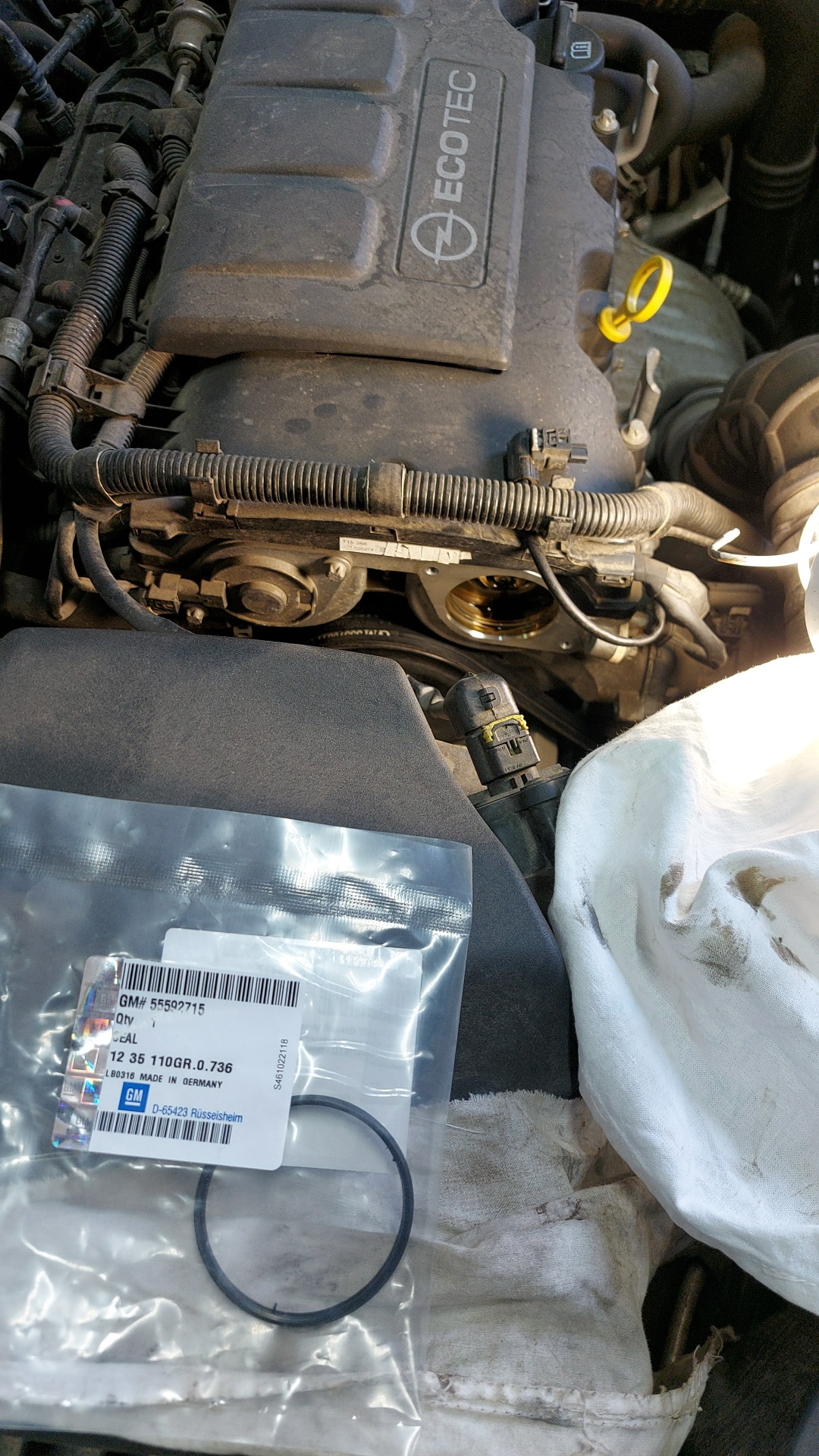 Замена сальника/прокладки фазорегулятора 1.4 turbo — Opel Astra J, 1,4 ...