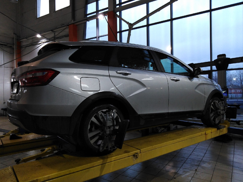 #5. Проверка и регулировка схода/развала (3450км) — Lada Vesta SW Cross ...