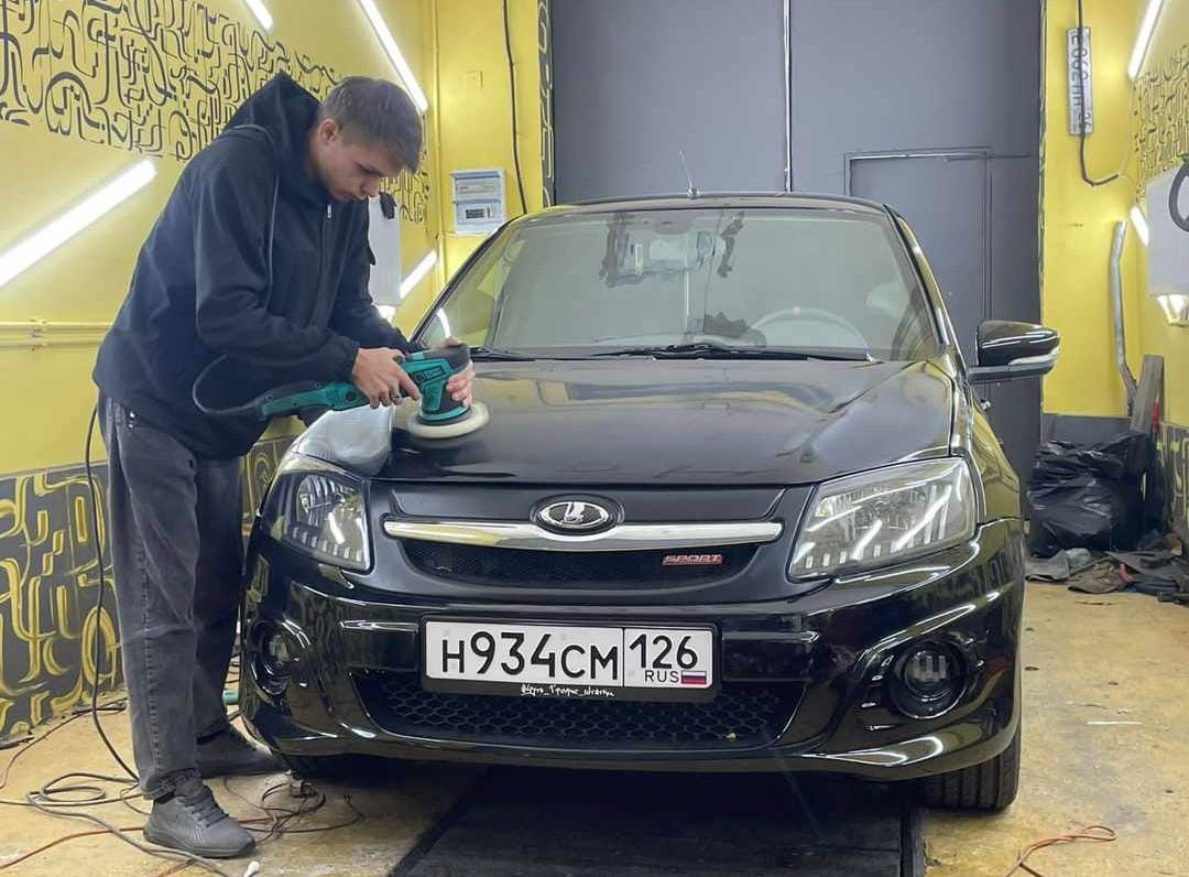 Опять новые фары в стиле Ауди😀 — Lada Granta Sport, 1,6 л, 2013 года ...