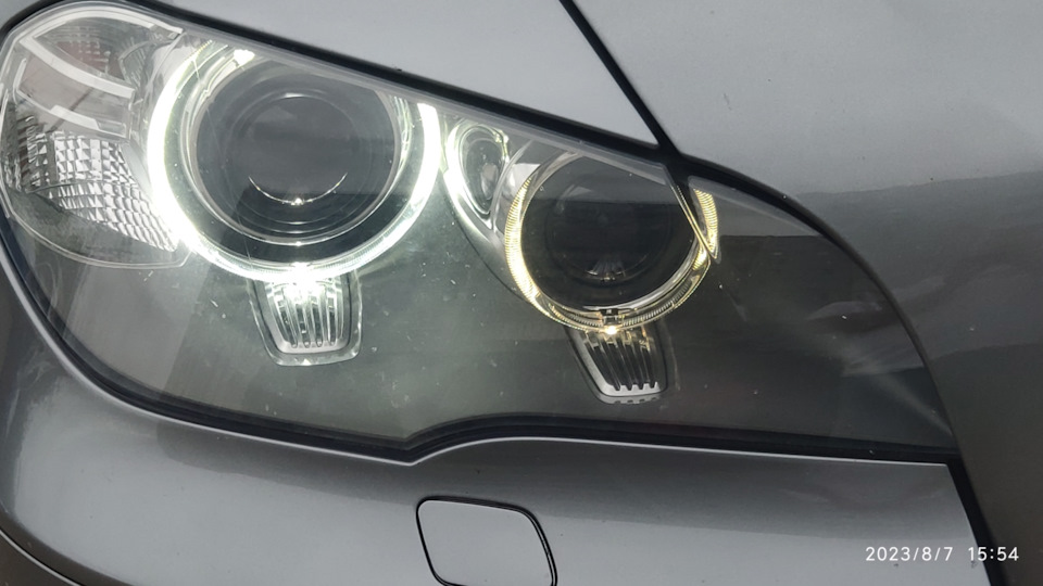 Фара E70 устала…Тускло горит кольцо (замена диодного кольца). Замена ...