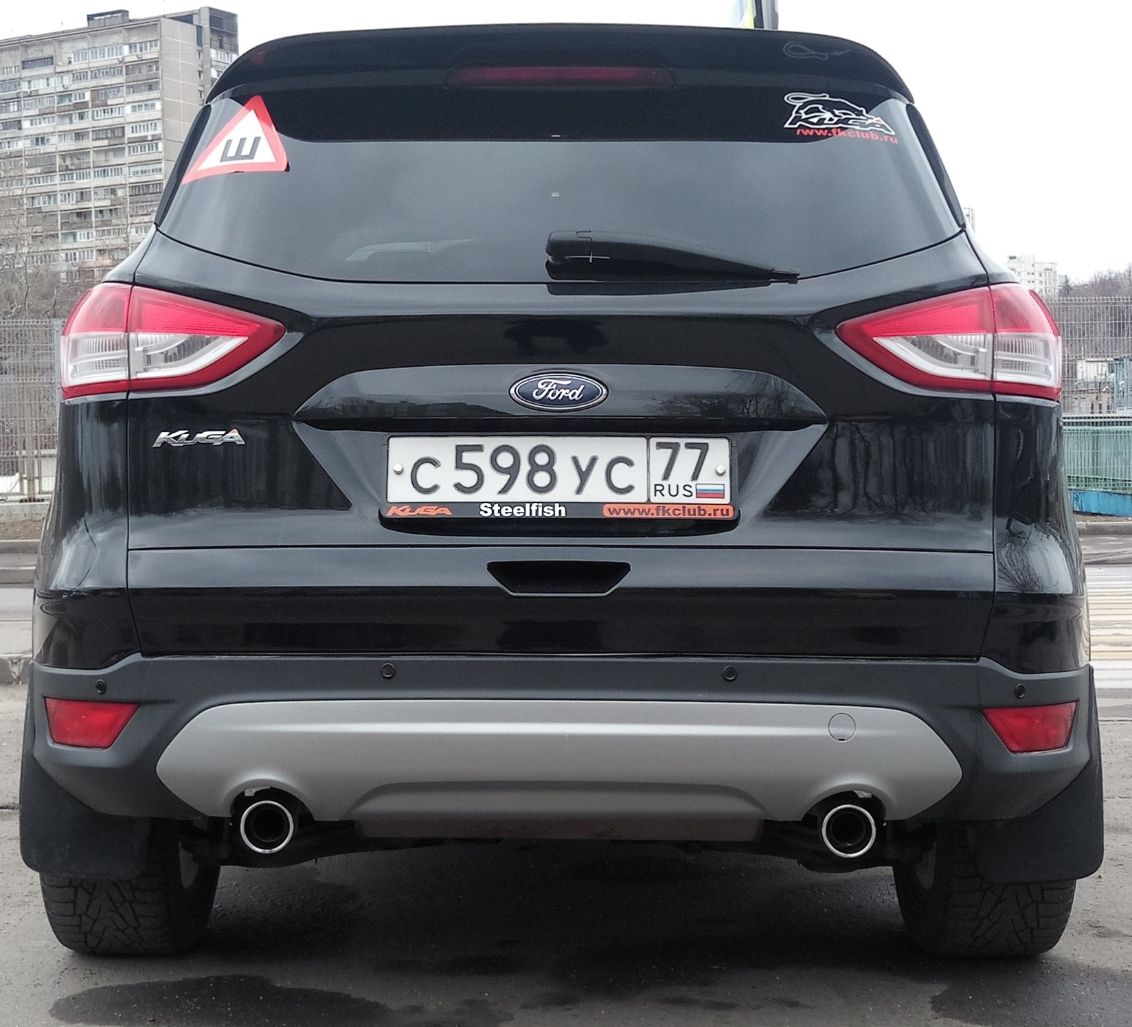 Новые насадки MG RACE на глушитель Ford Kuga 2 — Ford Kuga (2G), 2 л, 2013  года | стайлинг | DRIVE2