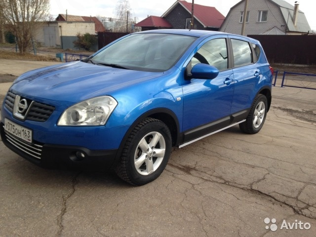 Синий авито. Nissan Qashqai голубой 2007.