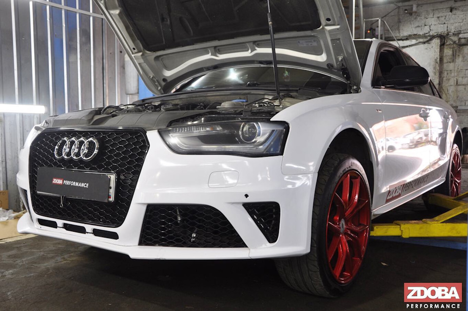 Audi A4 B8 2.0 TFSI 211 HP (CAEB, CDNC) Изготовление Downpipe, Чип ...