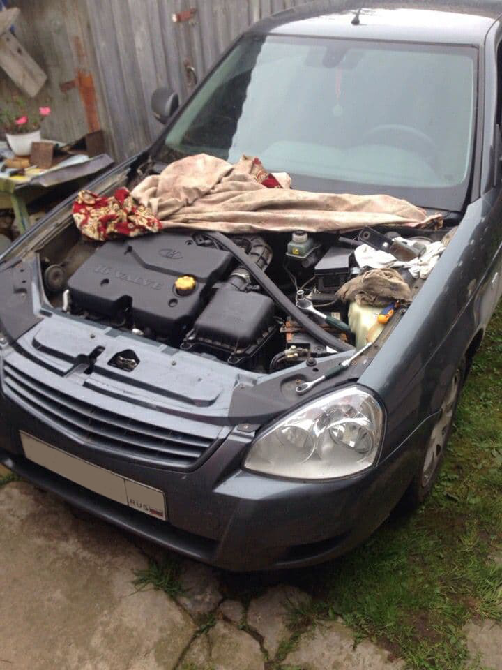 стук петель капота приора — Lada Приора седан, 1,6 л, 2013 года ...