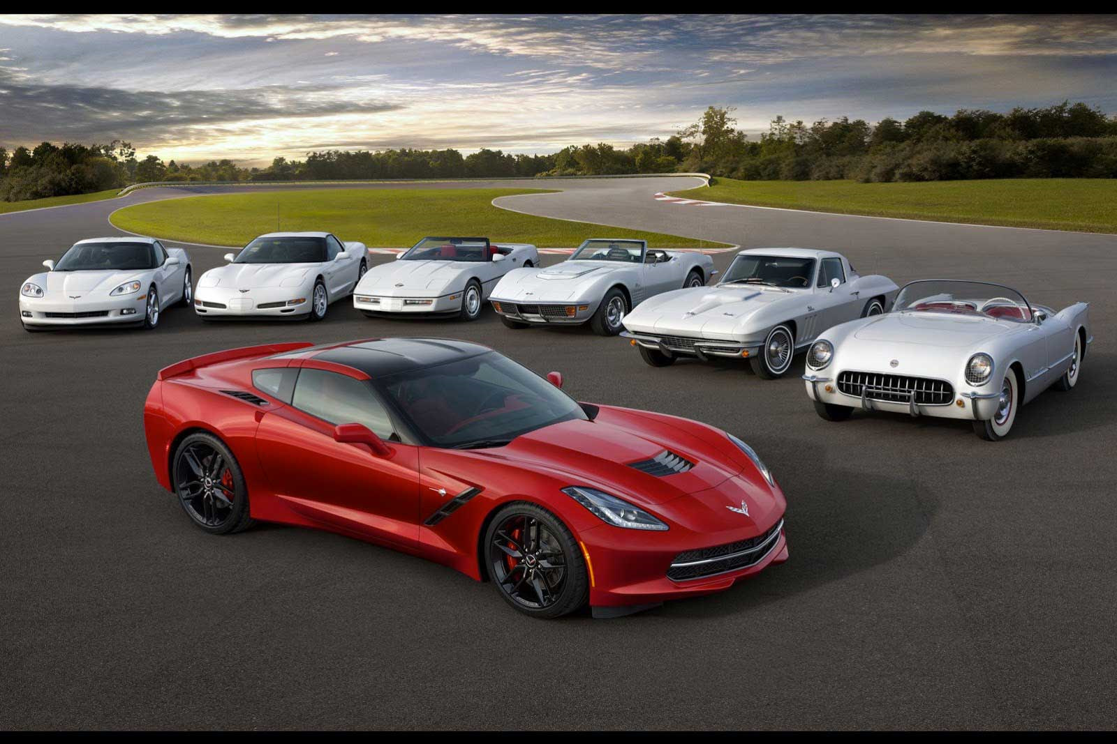 Chevrolet Corvette красный 2014