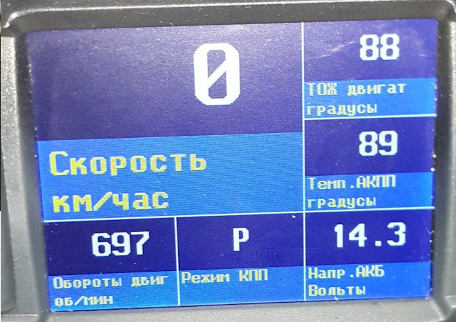 Мой дисплей по результату тестирования — Mitsubishi L200 (4G)