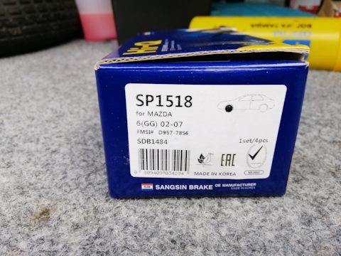 SP1518 Колодки тормозные передние Brake SANGSIN | Запчасти на DRIVE2