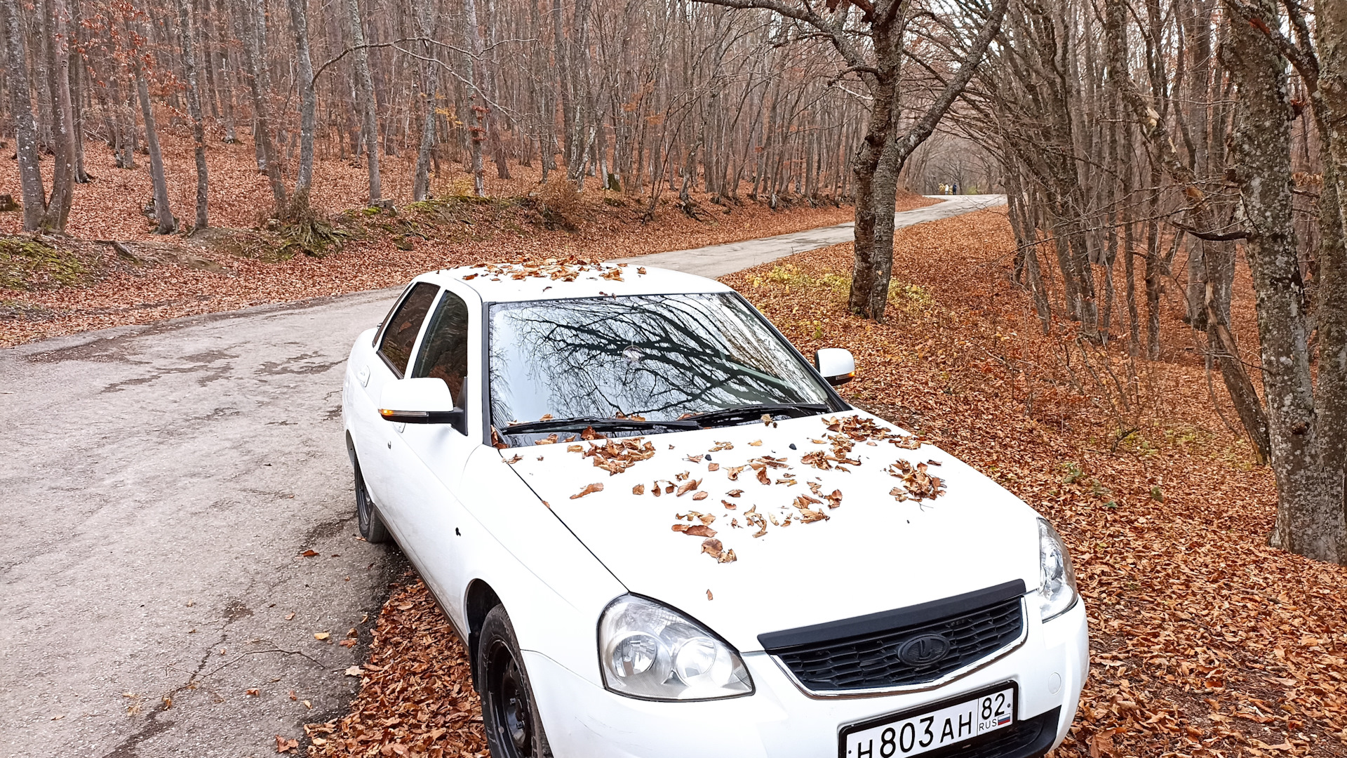 Lada Приора седан 1.6 бензиновый 2009 | Чёрная на белом на DRIVE2