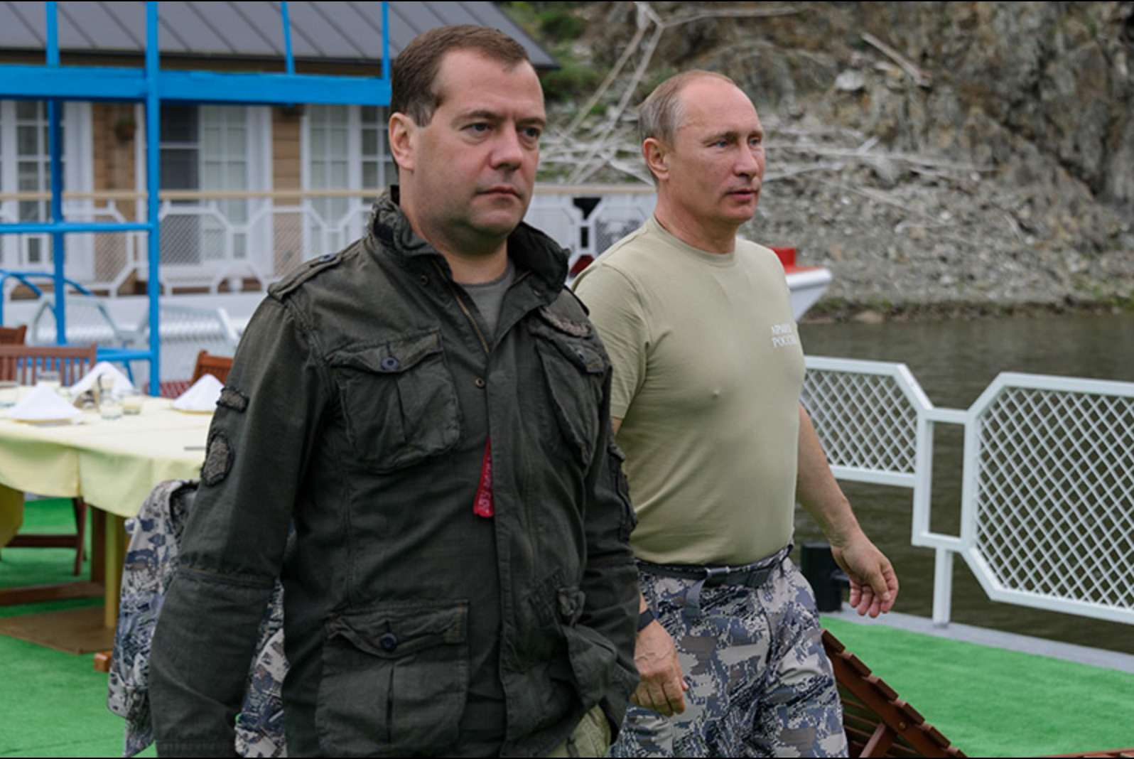 Дмитрий Медведев Владимир Путин рыбалка