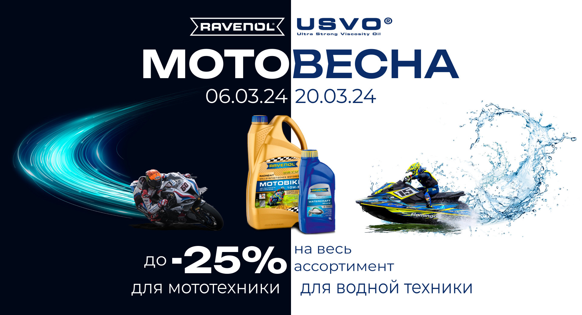 Мотовесна с RAVENOL в РФ. Скидка до 25% на всю продукцию для мото- и водной  техники. — RAVENOL на DRIVE2