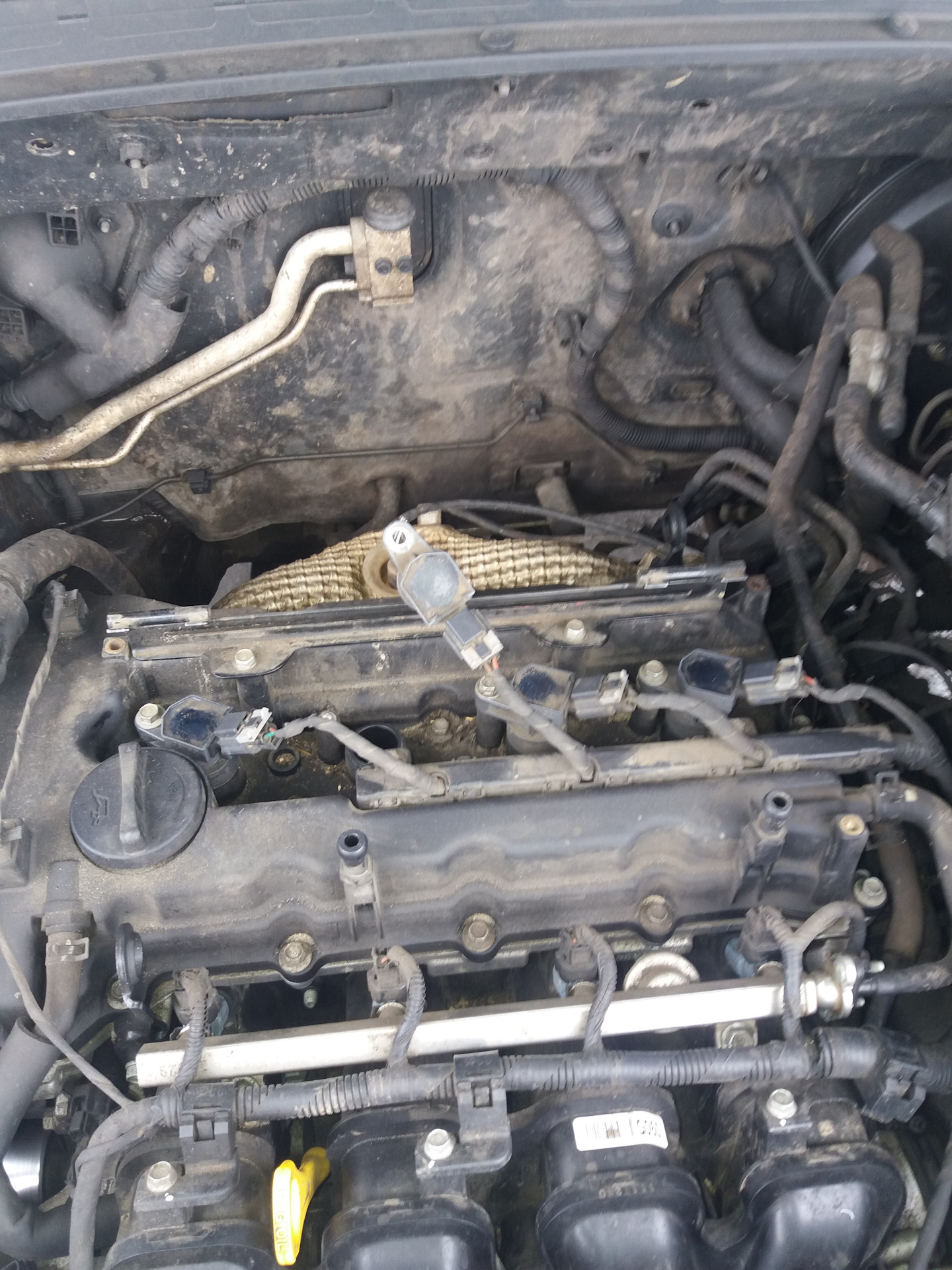 4 бензин. 7 замена свечей. свечи зажигания санта фе 2. 4 бензин. свечи хендай санта фе 2.