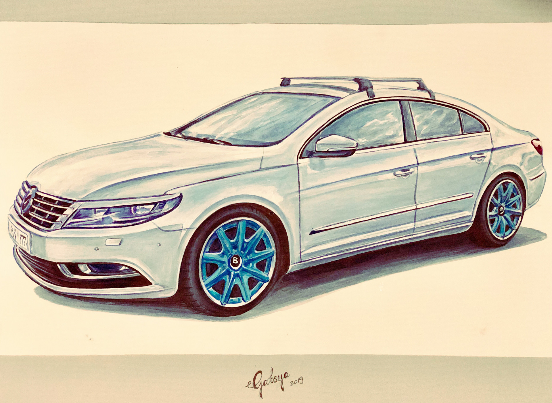 Машина скетч Volkswagen Passat cc