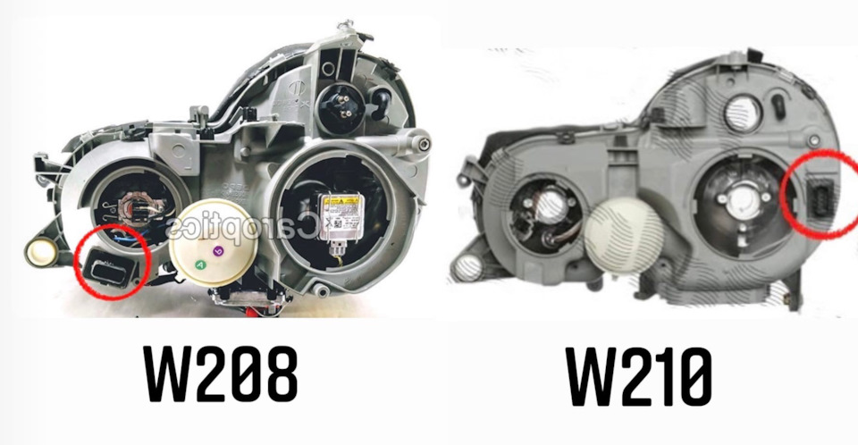 Разновидности фар W210, W208 — Mercedes-Benz E-Class (W210), 5,5 л ...
